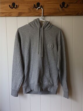 Christian Dior CD Icon Hoodie Grey Pullover Adult Size Small Made in Italy